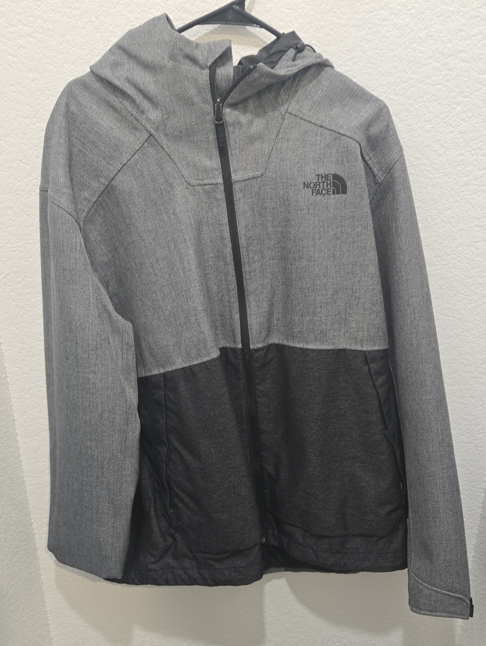 The North Face Two-Tone Gray Hooded Rain Jacket